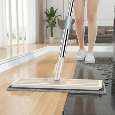 Imagem de Rodo Flat Mop Limpeza Multiuso Com Balde Lava e Seca Profissional e 1 