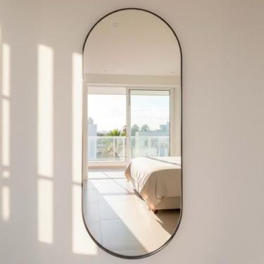 Imagem de Espelho Oval Orgânico 150x50cm Corpo Inteiro Corpo Inteiro - Rei dos V