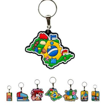 Imagem de Chaveiro de Borracha Souvenir Mapa Cultura Turístico SP - Portal da 25