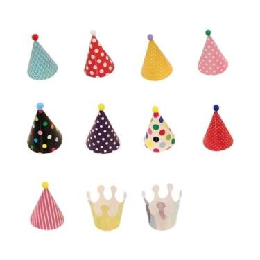 Imagem de Chapéus De Trombeta Coloridos Para Festa De Aniversário 11PCS Para Fil