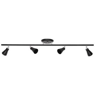 Imagem de SPOT Sobrepor EM Aluminio E27 520 4 TRILHO Preto