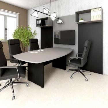 Imagem de Mesa de Reunião Orgânica 2m Pés Painel Escritório F5 Office - F5 Offic