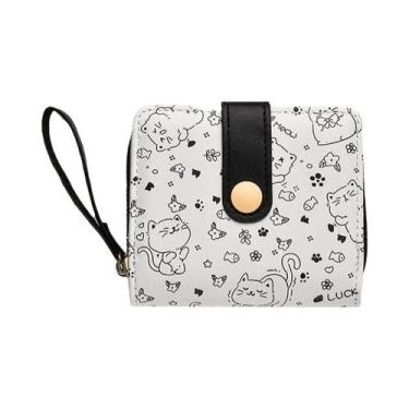 Imagem de Carteira Feminina Curta Com Zíper, Porta-Cartões, Bolsa Para Dinheiro,