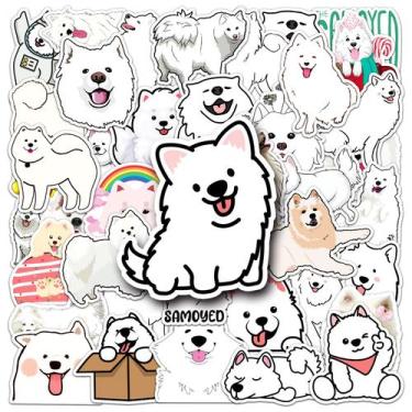 Imagem de Adesivos de vinil impermeável Samoyed Dog Graffiti Dec, 50 unidades - 