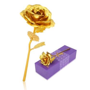 Imagem de Ouro rosa ZjChao colecionável mergulhado em ouro amarelo 24k