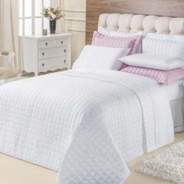Imagem de Kit Cobre Leito Top Line Casal King 3 Peças 100% Poliéster - Branco - 