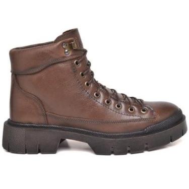 Imagem de Coturno Masculino Ranclafe Cano Médio Couro Legítimo-Masculino