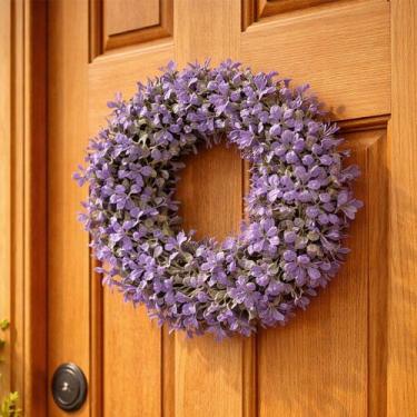 Imagem de Guirlanda Artificial Coroa De Flores Enfeite Decorativo 25cm - Genéric