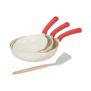 Imagem de Conjunto De Panelas E Frigideiras De Cerâmica Antiaderente Com Tampa E