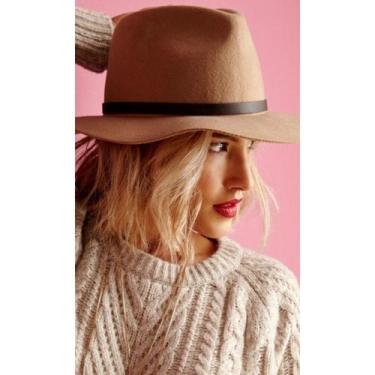 Imagem de Chapeu Fedora Floppy Bege de Com Aba Ondulada - Rei Look
