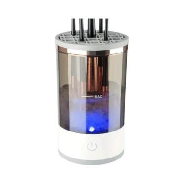 Imagem de Limpador De Pincéis De Maquiagem Elétrico Portátil USB 3 Em 1 Com Supo