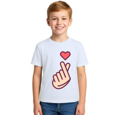 Imagem de Camiseta Coração KPOP Fandom Coreia Personalizada - Use P4, Branco, Ju