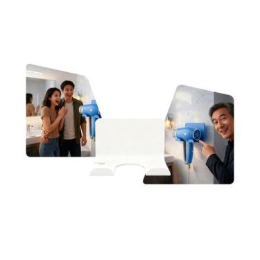 Imagem de Suporte Para Secador De Cabelo de Parede Em ABS Resistente Organizador