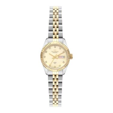 Imagem de Relógio Technos Feminino Ref: Nh06af/1x Automático Bicolor