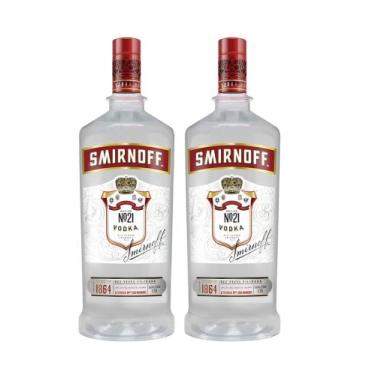 Imagem de Kit Vodka Smirnoff Red Garrafa 1,75L 2 unidades