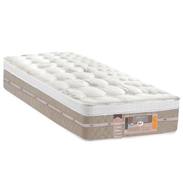 Imagem de Colchão Molas Ensacadas Silver Star Air Viúva 120x203 Euro Pillow D23 Branco e bege Castor