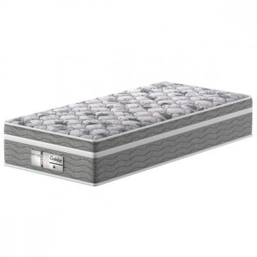 Imagem de Colchão Solteiro Molas Ensacadas Evolution Pro Dormir 88x188x32 cm D28 Cinza e Branco Probel