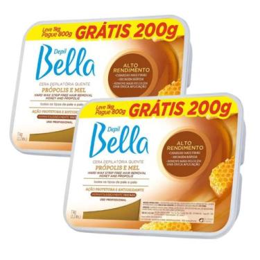 Imagem de Kit Depil Bella Cera Própolis e Mel 1kg - 2 unidades