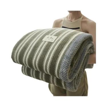 Imagem de Cobertor De Chenille Macio Tricotado, Lavável Na Máquina, Feito À Mão 