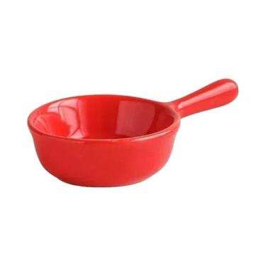 Imagem de Mini Prato De Cerâmica Com Alça Para Molho De Soja, Vinagre E Sushi - 