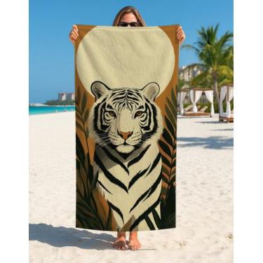 Imagem de Toalha De Banho Praia Estampa Animal Selvagem Arte Moderna - Use Thuco