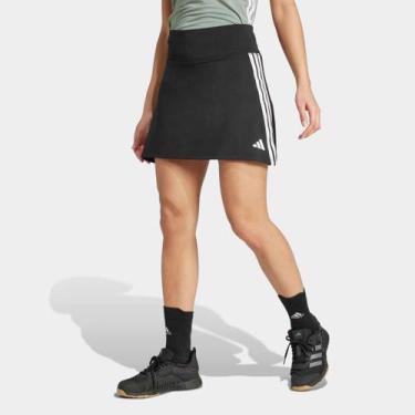 Imagem de Saia Adidas 3 Listras Feminina, Preto, M