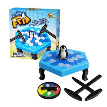 Imagem de Jogo Pinguim Numa Fria Quebra Gelo Brinquedo Infantil Divertido Educativo Raciocinio Familia Amigos Lazer