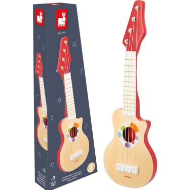 Imagem de Instrumento Infantil Guitarra Janod Confetti Em Madeira Para Crianças +3 Anos