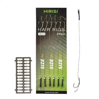 Imagem de Conjunto De Anzóis Para Pesca De Carpa 6 Peças Com Montagem Hair Rig E