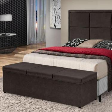 Imagem de Recamier Bau Estof. 6746 Lais 150cm - ESTOFADOS JATAI, Marrom