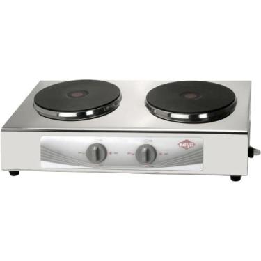 Imagem de Fogão Elétrico 2 Bocas Topazio Inox Layr, 220V, Prateado