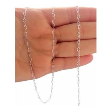 Imagem de Colar E Pulseira De Corações Folheadas A Prata Prateado - Dream Store