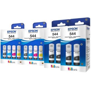 Imagem de Kit 12 refil tinta de uso t544 l3110 l3250 l3150 lacrada - Refil de Ti