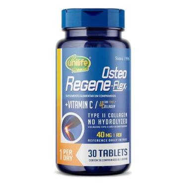 Imagem de Colágeno Tipo 2 40mg Sem Glúten Unilife Regeneflex Osteo 30 - Congratu
