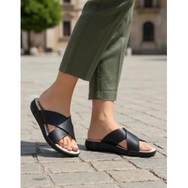 Imagem de Tamanco Feminino Chinelo Massageador Papete Plataforma Confort - Deida
