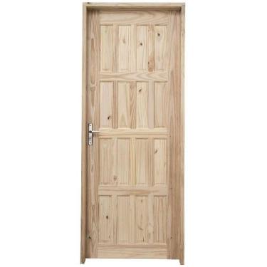 Imagem de Kit Porta de Madeira Pinus Grantok M09 Externa, Abertura à Direita 213