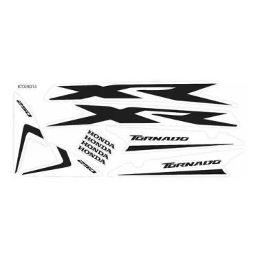 Imagem de Protetor Adesivo Kit Moto Xr 250 Tornado 2018 Honda Branco - Resitank