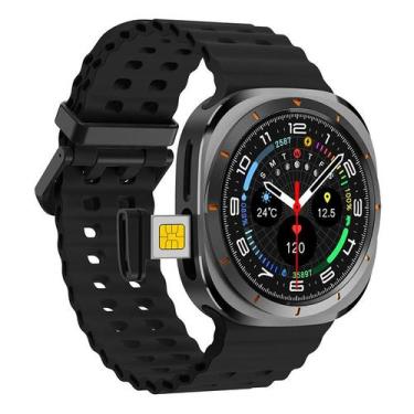 Imagem de Relógio Smartwatch Hw S12 Call 5g Chip Gps Câmera Howear, Preto