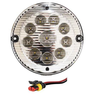 Imagem de Lanterna Traseira Ré Ônibus Caminhão 155mm 10 LED 24V CR c/Conector - 