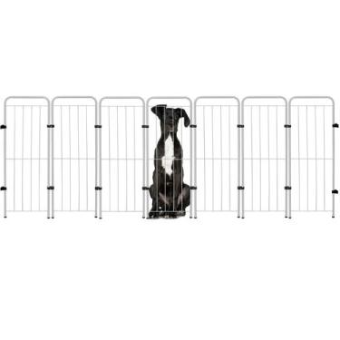 Imagem de Cercado Pet Dobrável Segurança Cão 252x98cm 7 Módulos Cachorro - GIFT 