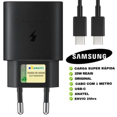 Imagem de Carregador 25W Samsung S24 Ultra 5G Original Turbo preto