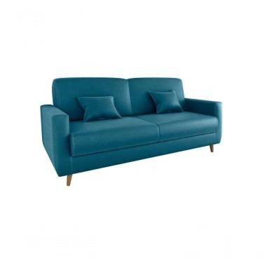 Imagem de Sofá Cama Emília 2 Lugares 190cm Veludo Turkey Petróleo Matrix