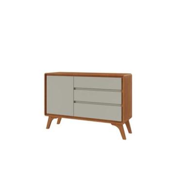Imagem de Buffet Sinus 1 Porta 3 Gavetas Mavaular, Naturalle/Off White
