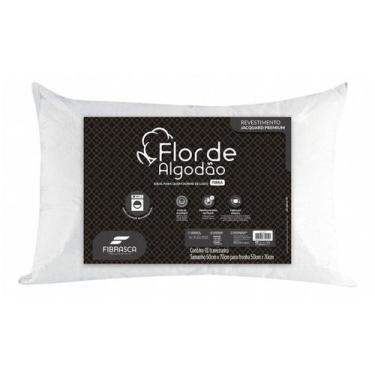 Imagem de Travesseiro Flor de Algodão 2 Unid. Fibra Lavável 50X70 Fibrasca, 1