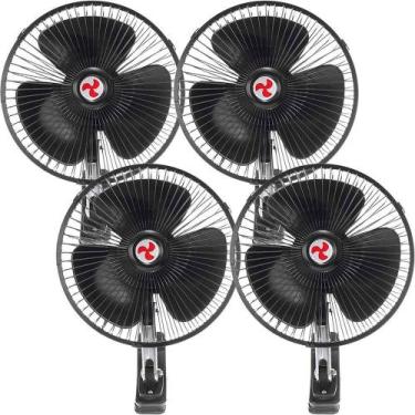 Imagem de Kit 4 Mini Ventilador Veicular Carro Caminhão ônibus De 20cm - perform
