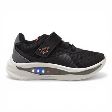 Imagem de Tenis Infantil Klin Light Com Luz Menino Conforto Anatomico Led, Preto