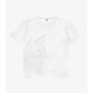 Imagem de T- shirt Feminina Meia Malha Rovitex Branco, P, Branco