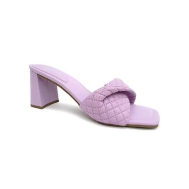 Imagem de Tamanco Bottero Couro Salto Bloco 342805 Lilac, 35, Lilac