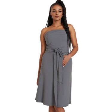 Imagem de VESTIDO FEMININO sem alça COM LAÇO LUXO CASUAL - Portal Modas, G