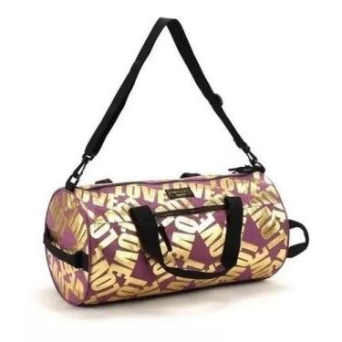 Imagem de Bolsa Sacola Feminina Transversal Metalizada Viagem Academia - Seanite